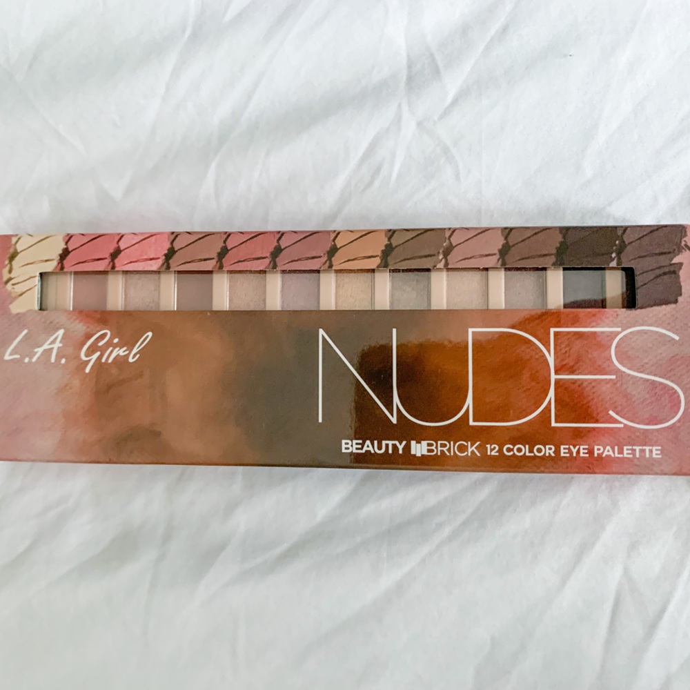 LA Girl Beauty Brick Eye Shadow Palette in Nudes.  12 Nude Shades.